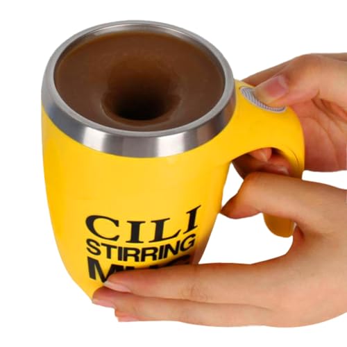 Kaffeebecher mit automatischem Rühren, Kaffeetasse mit Rühren | Automatischer Rührer für Kaffeetassen mit Griff,Tragbare automatische Kaffeetasse, elektrische Rührkaffeetasse von Generic
