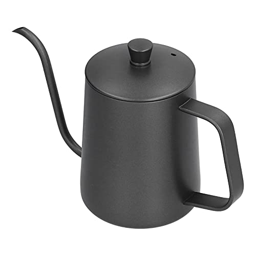 Kaffeekessel aus Edelstahl 304 mit Schwarzem Griff – Langlebig, Leicht zu Reinigen, Präzises Ausgießen – Perfekt für Filterkaffee, Tee – Spülmaschinenfest von Generic