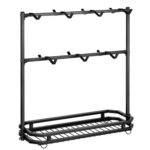 Kaffeetassenständer für die Theke, Kaffeetassenständer | 14 Haken mit 2 Ebenen – Vintage-Kaffeetassenhalter, Kaffeetassen-Organizer, Aufbewahrungsständer von Generic