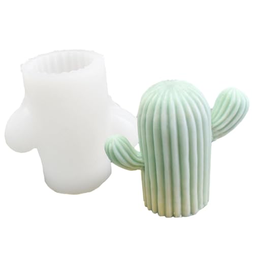 Kaktus-Tonformen – Silikonform für Sukkulenten, handgefertigte Tonform für Fondant zum Selbermachen | Handgemachte Seifenformen, Kaktus-Silikon-Fondantform von Generic