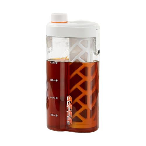 Kalte Brauerei -Kaffeemaschine - Kaltbrauen Kaffeemaschine | Colds Brews Tea Maker | 350 Mesh Fine Filter Tragbare leckere Flasche mit Skala für Küchentee-Camping-Getränke im Freien im Freien Kalte Brauerei -Kaffeemaschine - Kaltbrauen Kaffeemaschine | Colds Brews Tea Maker | 350 Mesh Fine Filter Tragbare leckere Flasche mit Skala für Küchentee-Camping-Getränke im Freien im Freien von Generic