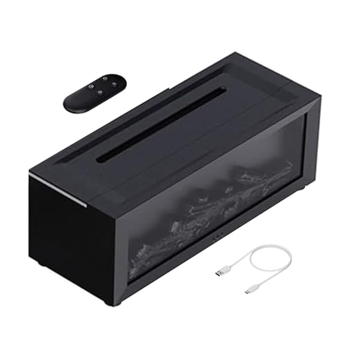Kamin-Diffusor – 7 Farben Luftbefeuchter für Feuer, Luftbefeuchter für Nebel, Timer und Auto, ohne Wasser, Aromatherapie, Luftreiniger mit Fernbedienung, Luftbefeuchter von Generic