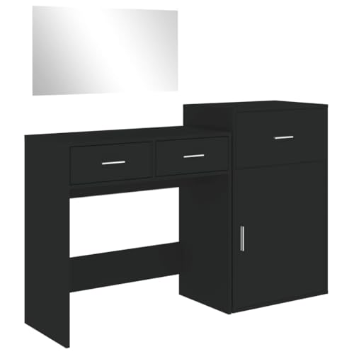 Kangmusi 3-TLG. Schminktisch-Set Schwarz Holzwerkstoff,3276519 Kangmusi 3-TLG. Schminktisch-Set Schwarz Holzwerkstoff,3276519 von Generic