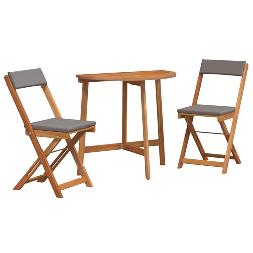Kangmusi 3-teiliges Klapp Bistro Set mit Kissen aus massivem Akazienholz,4105508 Kangmusi 3-teiliges Klapp Bistro Set mit Kissen aus massivem Akazienholz,4105508 von Generic