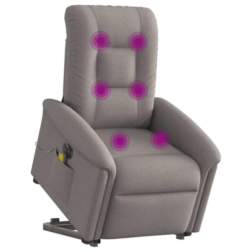 Kangmusi Elektrischer Massagesessel mit Aufstehhilfe Taupe Stoff,3303291 von Generic
