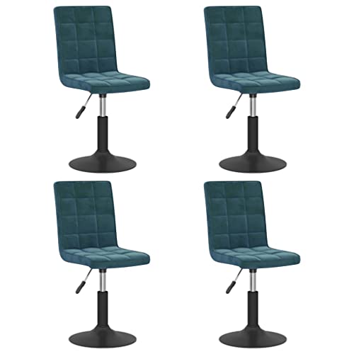 Kangmusi Esszimmerstühle 4 STK. Drehbar Blau Samt,3089293 von Generic