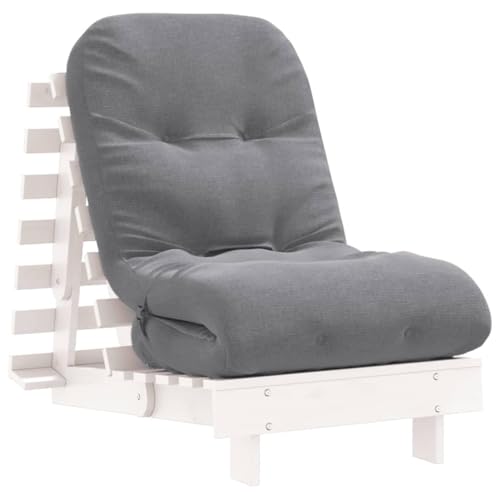 Kangmusi Futon Schlafsofa mit Matratze Weiß 60x206x11 Massivholz Kiefer,846747 von Generic