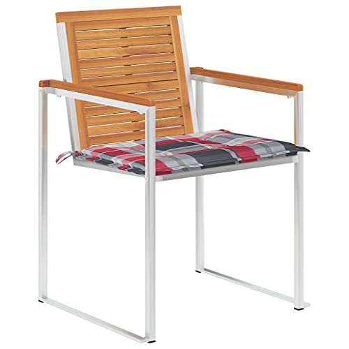 Kangmusi Gartenstühle 8 STK. mit Kissen Massivholz Akazie,3078537 von Generic