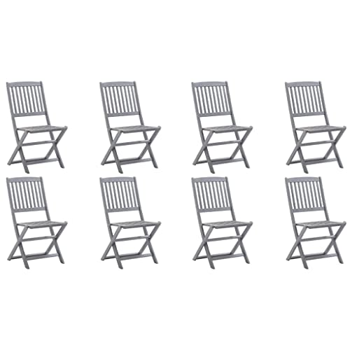 Kangmusi Klappbare Gartenstühle 8 STK. mit Kissen Massivholz Akazie,3078303 Kangmusi Klappbare Gartenstühle 8 STK. mit Kissen Massivholz Akazie,3078303 von Generic