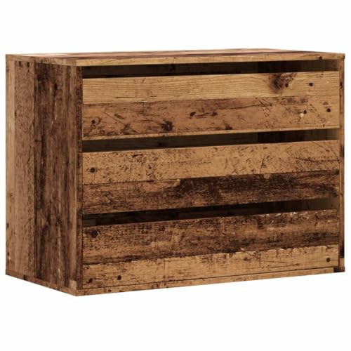Kangmusi Kommode Altholz-Optik 80x41x58 cm Holzwerkstoff,852859 von Generic
