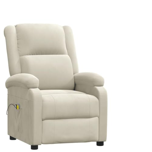 Kangmusi Massagesessel Elektrisch Creme Samt,3098413 von Generic
