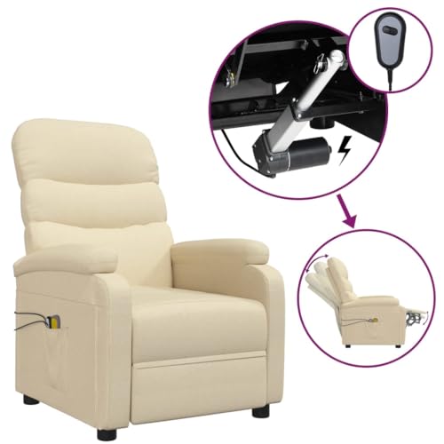 Kangmusi Massagesessel Elektrisch Creme Stoff,3073703 von Generic