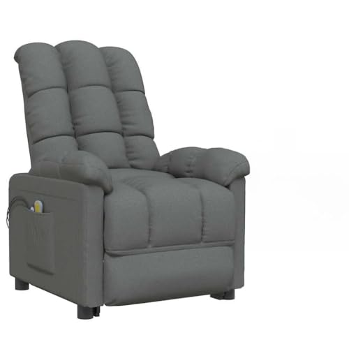 Kangmusi Massagesessel Elektrisch Dunkelgrau Stoff,3073759 von Generic