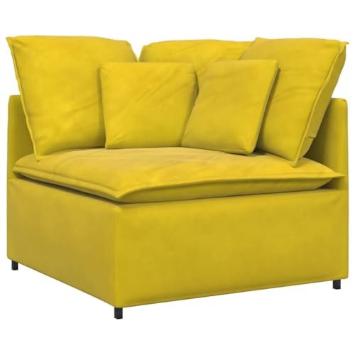 Kangmusi Modulares Sofa Eckmodul mit Kissen Gelb 100 cm,4104465 Kangmusi Modulares Sofa Eckmodul mit Kissen Gelb 100 cm,4104465 von Generic