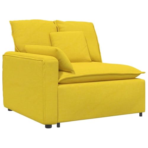 Kangmusi Modulares Sofa Endmodul mit Armlehne Kissen Hellgelb 100 cm,4104395 Kangmusi Modulares Sofa Endmodul mit Armlehne Kissen Hellgelb 100 cm,4104395 von Generic