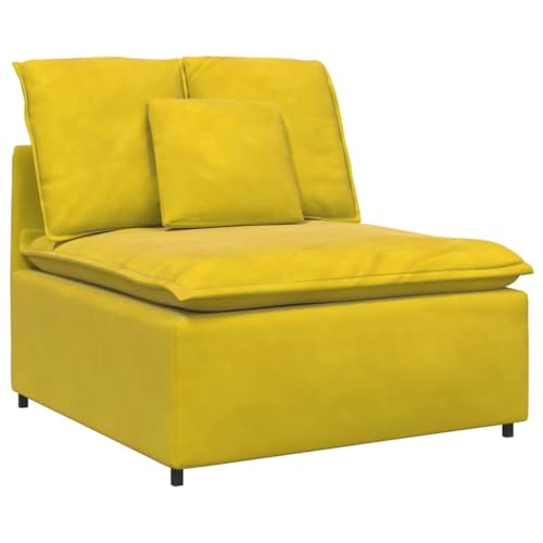 Kangmusi Modulares Sofa Mittelmodul mit Kissen Gelb 100 cm,4104435 von Generic