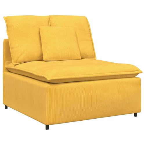 Kangmusi Modulares Sofa Mittelmodul mit Kissen Hellgelb 100 cm,4104443 von Generic