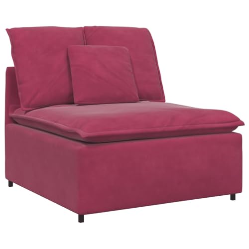 Kangmusi Modulares Sofa Mittelmodul mit Kissen Weinrot 100 cm,4104433 Kangmusi Modulares Sofa Mittelmodul mit Kissen Weinrot 100 cm,4104433 von Generic