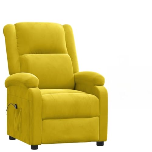Kangmusi Relaxsessel Elektrisch Gelb Samt,3098400 von Generic