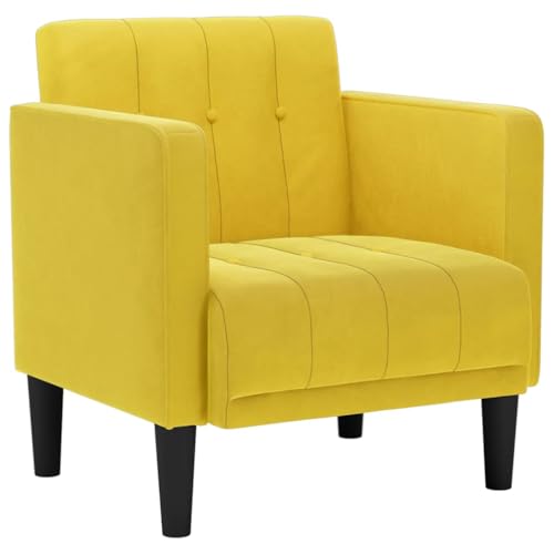 Kangmusi Sessel mit Armlehnen Gelb 53 cm Samt,4100558 von Generic