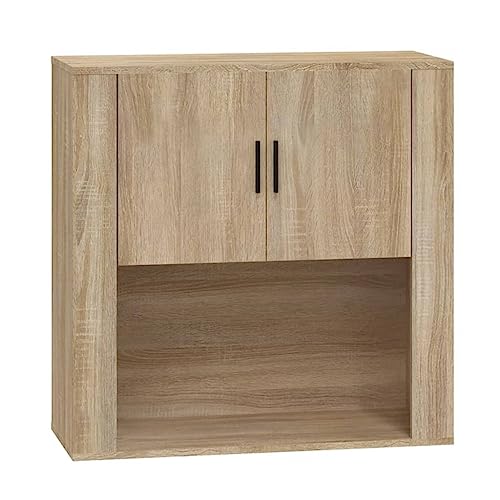 Kangmusi Wandschrank Sonoma-Eiche 80x33x80 cm Holzwerkstoff, Beige 816587 Kangmusi Wandschrank Sonoma-Eiche 80x33x80 cm Holzwerkstoff, Beige 816587 von Generic