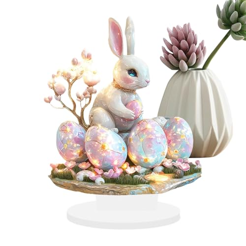 Kanincheneier , Büromöbel Tafel, 2. Bunte Acryl Ostern Ornament Bunte Eier Kaninchen Dekoration für Zuhause Kanincheneier , Büromöbel Tafel, 2. Bunte Acryl Ostern Ornament Bunte Eier Kaninchen Dekoration für Zuhause von Generic