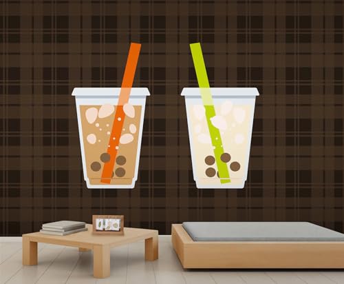 Karierte Tapete Dunkelbraun/Schwarz Kariert Bubble Milk Tea Wandtapete Wandbilder für Wände Moderne Mode Tapeten für Schlafzimmer Wohnzimmer Poster 300 X 210 cm Karierte Tapete Dunkelbraun/Schwarz Kariert Bubble Milk Tea Wandtapete Wandbilder für Wände Moderne Mode Tapeten für Schlafzimmer Wohnzimmer Poster 300 X 210 cm von Generic