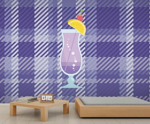Karierte Tapeten Blau Weiß Geometrische Tapeten Wandbilder Cartoon Cocktailglas Muster Tapete Lila Getränk Tapete für Kinderzimmer Schlafzimmer Wohnzimmer Kunstgemälde Wandbild 500 X 350 cm Karierte Tapeten Blau Weiß Geometrische Tapeten Wandbilder Cartoon Cocktailglas Muster Tapete Lila Getränk Tapete für Kinderzimmer Schlafzimmer Wohnzimmer Kunstgemälde Wandbild 500 X 350 cm von Generic