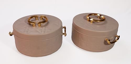 Kasserolle, isoliert, aus Stahl, hält Lebensmittel heiß und frisch für lange Stunden, Lebensmittelaufbewahrung, indischer Küchenartikel, Diwali, Geschenkartikel, 2er-Set (1000 ml, 1000 ml Kasserolle, isoliert, aus Stahl, hält Lebensmittel heiß und frisch für lange Stunden, Lebensmittelaufbewahrung, indischer Küchenartikel, Diwali, Geschenkartikel, 2er-Set (1000 ml, 1000 ml von Generic