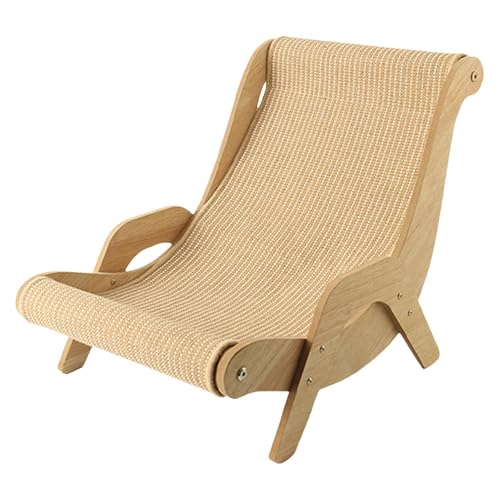 Katzen-Lounge-Sessel mit - Langlebiger Sisal-Kratzstuhl für Katzen, multifunktionale Haustiermöbel | Gemütlicher Schaukelstuhl für Katze, moderner Katzenkratz-Lounge, Balkon und Garten von Generic