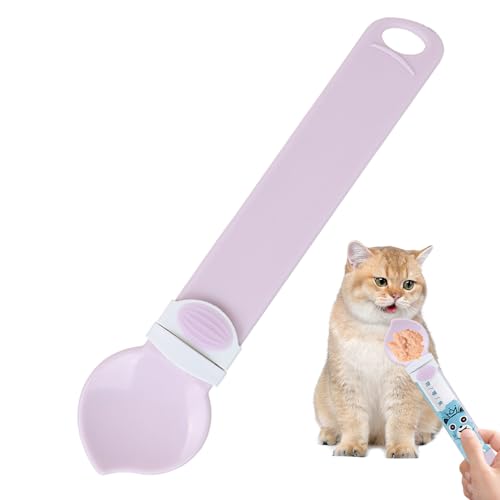 Katzen Streifenfutter Löffel,Haustierfutter Rührlöffel | Leckbarer Futterverteiler Zum Mischen Von Nassfutter Und Flüssigsnacks Für Welpen Und Kätzchen von Generic