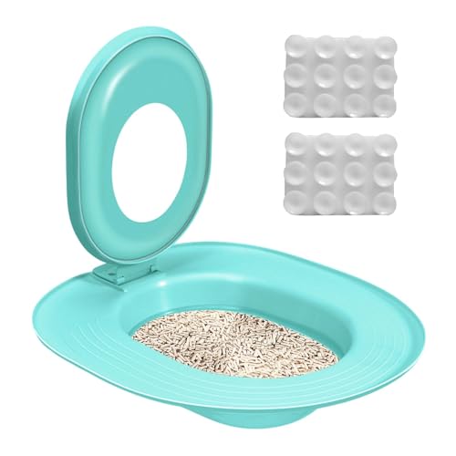 Katzen-Toilettensitz-Trainer | Katzen-Toiletten-Trainingssitz, Urinal-Sitz-Töpfchen, wiederverwendbarer Katzen-Hygiene-Trainer, bringt der Katze bei, die Toilette zu benutzen von Generic