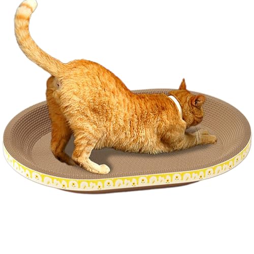 Katzenbett aus Pappe mit geteilter Krallenplatte, Kratzschale für Katzen | Kratzfestes Schlafsofa | Kratzfestes Katzenschärfsofa, große Krallenschärfgerät, Kratzmatte von Generic