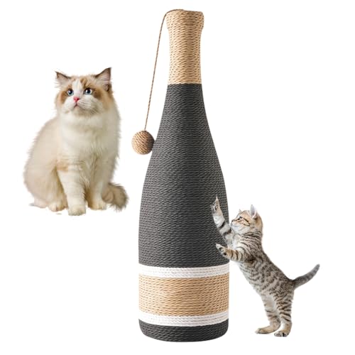 Katzenkratzbaum | Vertikaler In Weinflaschenform | Robuste 60 cm Spielstange Für Innen Und Draußen Geeignet Für Kätzchen Und Erwachsene Katzen von Generic