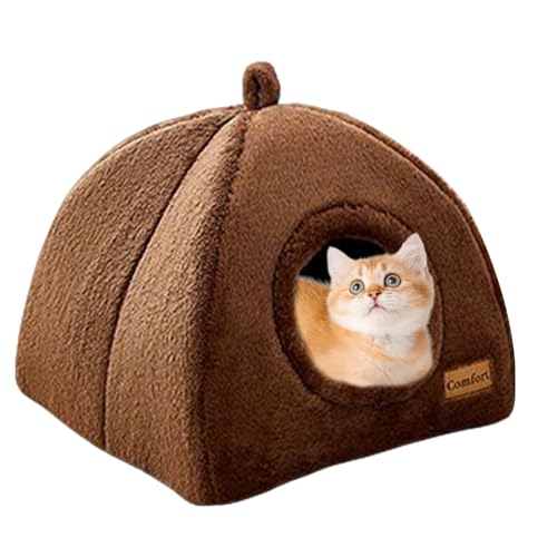 Katzenkuppelbett, Winter, warmes Plüsch-Katzenhaus, Haustierbedarf, Winter-Thermo-Kätzchen-Ruhenest für kleine, mittelgroße und große Katzen Katzenkuppelbett, Winter, warmes Plüsch-Katzenhaus, Haustierbedarf, Winter-Thermo-Kätzchen-Ruhenest für kleine, mittelgroße und große Katzen von Generic