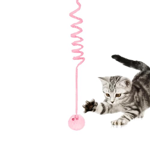 Katzenspielzeug, Zauberstab Katzenspielzeug - Einziehbarer hüpfender interaktiver Katzenspielzeugstab,Tür-Teaser, Flexibles, lustiges Trainingsgerät für Katzen und Kätzchen im Innenbereich von Generic