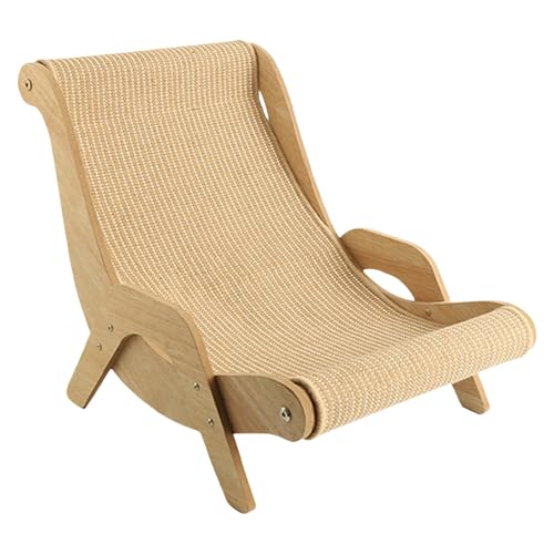 Katzenstuhl Sisal – Eleganter und robuster Katzensessel, Schaukelstuhl Cat Scratch | multifunktionaler kratzfester Strandstuhl für Haustiere, Loungesessel aus kratzfestem Sisal von Generic