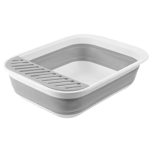 Katzentoilettenbox – Tragbare faltbare Reise-Klobox, offen | Haustierstreu-Tabletts mit Fußpedal, sicher für kleine Katzen, Kätzchen, Häuser von Generic