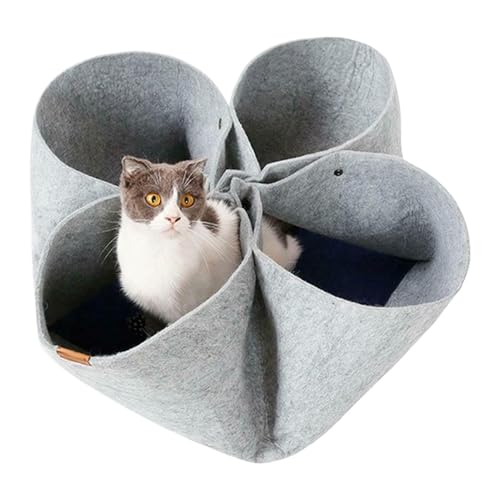 Katzentunnelbett | Filz-Klappbett für Kätzchen | Tragbare Katzenhöhle für Kätzchentunnel, interaktives Katzenspielzeug für kleine und große Katzen Katzentunnelbett | Filz-Klappbett für Kätzchen | Tragbare Katzenhöhle für Kätzchentunnel, interaktives Katzenspielzeug für kleine und große Katzen von Generic