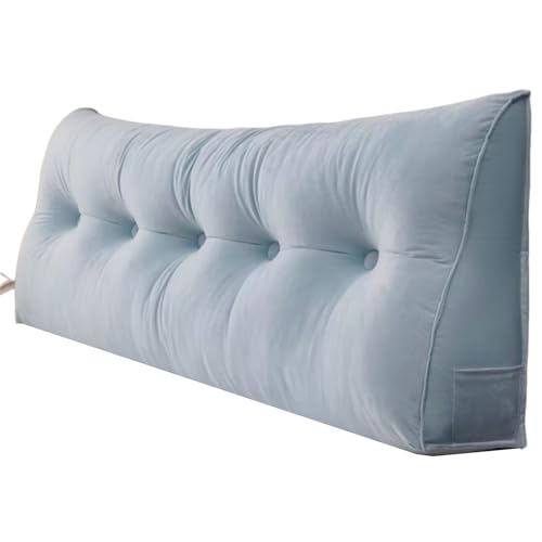 Keilkissen Kopfteil Bett Rückenkissen Lesekissen for Bett Dreieckiges Rückenlehne Kissen Rückenpolster Wand Abnehmbar Lendenkissen Werden Als Kopfteil Sofa Rückenkissen(Light Blue,180 * 50 * 20cm) Keilkissen Kopfteil Bett Rückenkissen Lesekissen for Bett Dreieckiges Rückenlehne Kissen Rückenpolster Wand Abnehmbar Lendenkissen Werden Als Kopfteil Sofa Rückenkissen(Light Blue,180 * 50 * 20cm) von Generic