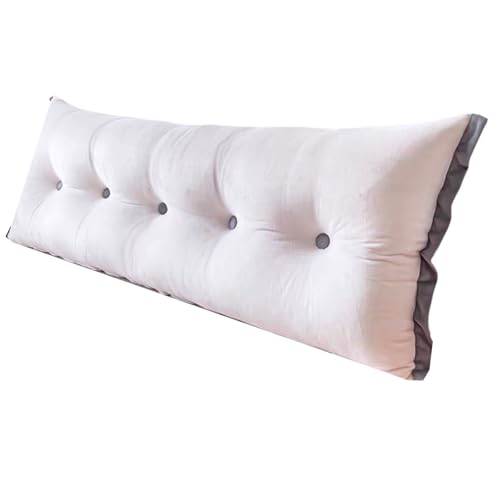 Keilkissen for Bett Und Sofa: Bequem Rückenkissen Praktisches Seitenfach Multifunktions Wandkissen Dreieckiges Lesekissen(White,60cm/23) von Generic