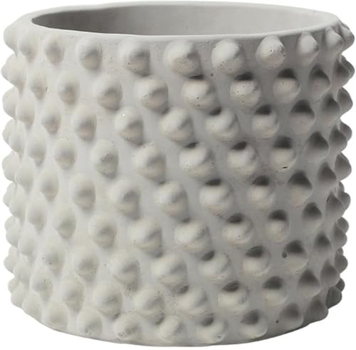 Keramik Pflanztopf, Nordic Style Bubble Embryo Retro Zement Indoor Blumentopf-Plain Embryo Cement Bubble Blumentopf, Off White, 9.4 * 9.4 * 7.5CM von Generic
