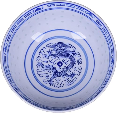Keramik Ramen Schüssel Set, Blaue Und Weiße Porzellan Nudelschalen Für Suppe, Salat, Reis Und Asiatische Küche, Mikrowellen- Und Spülmaschinenfest, Chinesisches Drachendesign, 7in Keramik Ramen Schüssel Set, Blaue Und Weiße Porzellan Nudelschalen Für Suppe, Salat, Reis Und Asiatische Küche, Mikrowellen- Und Spülmaschinenfest, Chinesisches Drachendesign, 7in von Generic
