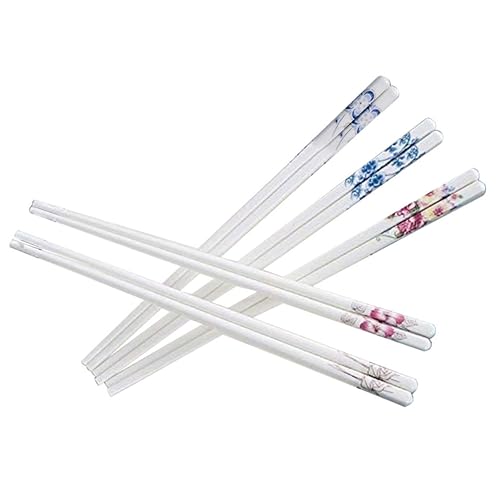 Keramik wiederverwendbare Essstäbchen Blumen Porzellan Anti-Schlupf-Tisch für das Küchenrestaurant 5pairs 5pairs Keramik wiederverwendbare Essstäbchen Blumen Porzellan Anti-Schlupf-Tisch für das Küchenrestaurant 5pairs 5pairs von Generic