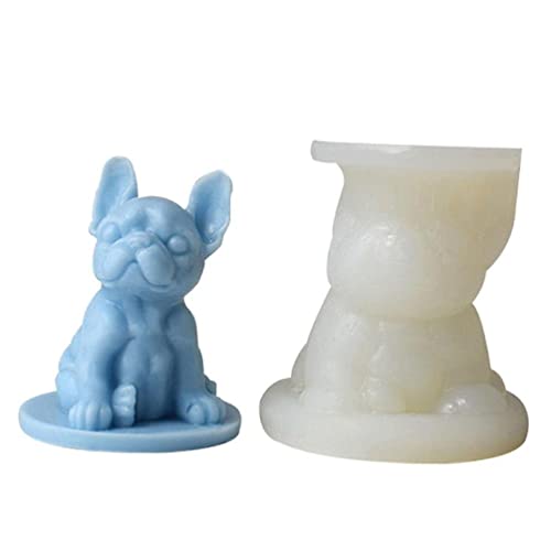 churuso Silikon Kuchenform FranzöSisch Kampfhund Kuchenform Schokolade EIS Block FranzöSisch Dessert Kuchen Dekoration Bulldogge Silikon Backen von Generic