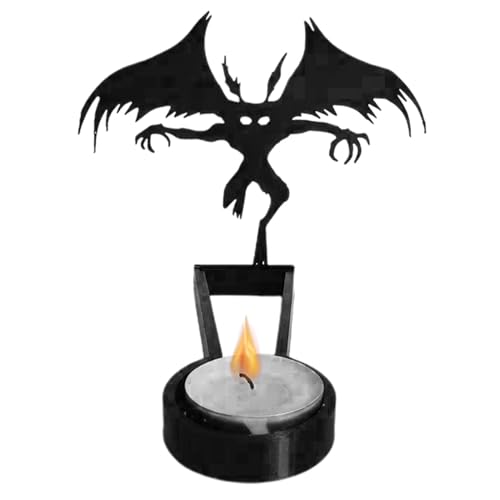 Kerzenhalter, gruseliger Schatten-Kerzenhalter | Kerzenständer schafft Atmosphäre, Ornament mit Retro-Design, modernes ästhetisches Design für , Schreibtisch, Kaminsims (schwarz) von Generic