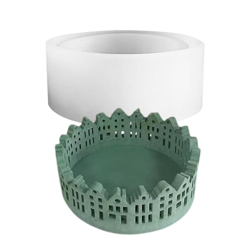 Kerzenhalter-Harzform – Silikon-Kerzenhalter-Form mit Schloss-Tablett – hohles Hausmuster, Kerzenständer, Epoxidguss, Silikonformen – Form für Kunst, Hochzeit, Zuhause, Tischdekoration – dekorative Kerzenhalter-Harzform – Silikon-Kerzenhalter-Form mit Schloss-Tablett – hohles Hausmuster, Kerzenständer, Epoxidguss, Silikonformen – Form für Kunst, Hochzeit, Zuhause, Tischdekoration – dekorative von Generic