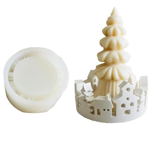 Kerzenhalter Silikonform - Epoxidguss Gießform für Kerzenhalter für Haus und Weihnachtsbaum | Kerzenhalter Ornamente Silikon Silikonform Kerzenhalter Form Teelicht Kerzenhalter von Generic