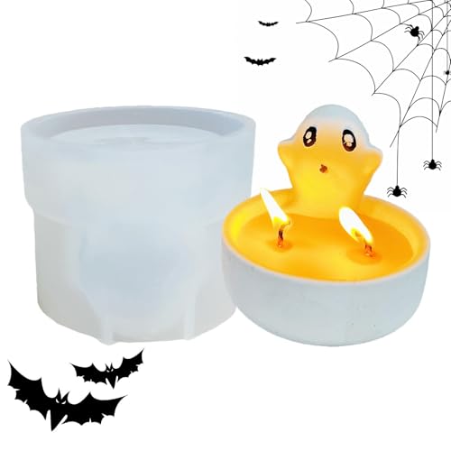 Kerzenhalter für Halloween-Dekoration, Silikonform mit Geisterkerzenhalter, Silikonform für Geisterkerzenhalter, Geisterkerzenform, Silikonformen für Halloween, Mol Kerzenhalter für Halloween-Dekoration, Silikonform mit Geisterkerzenhalter, Silikonform für Geisterkerzenhalter, Geisterkerzenform, Silikonformen für Halloween, Mol von Generic