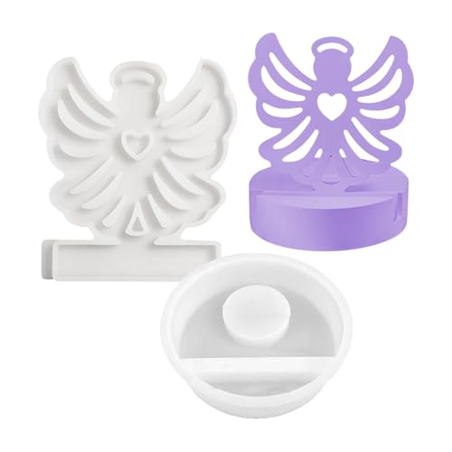 Kerzenständer Form, Kerzenhalterform,Hohlengel Kerzenhalter Ornament Form - Silikon-Gipsformen, Harzzement-Ornament Epoxidform für die Herstellung von Leuchtern von Generic